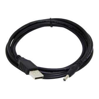 USB AM to 3.5 mm power plug cable, 1.8 m, black color