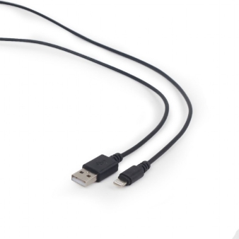 USB to 8-pin sync and charging cable, black, 10 ft