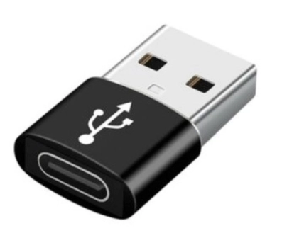 USB AM na Type-C ženski adapter, crni