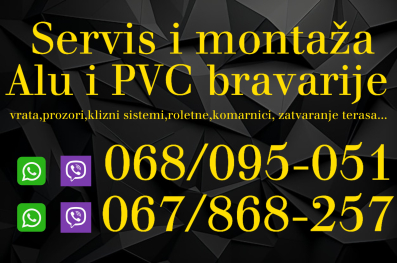 Servis i montaža Alu i PVC bravarije 