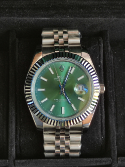 Sat ROLEX Date just Oyster 41mm Green Dial