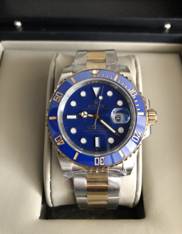 Sat Rolex Submariner Blue Dial Two Tone