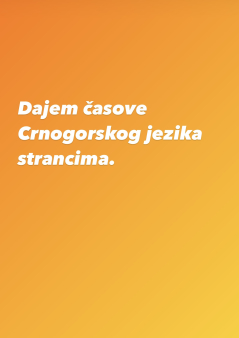 Casovi crnogorskog jezika 