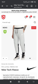 Donji dio trenerke Nike Tech Fleece