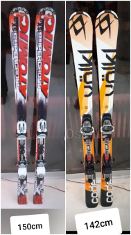 Skije Volkl 142cm / Atomic 150cm