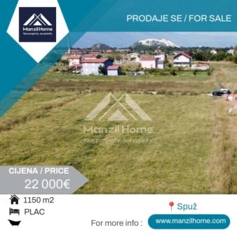 Plac, 1150m2, Danilovgrad, Prodaja