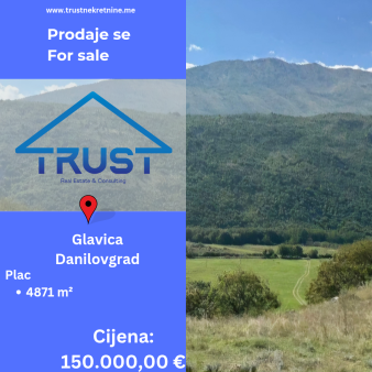 Plac, 4871 m2, Danilovgrad, Prodaja