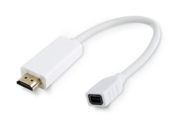 Mini DisplayPort female to HDMI male adapter cable, white