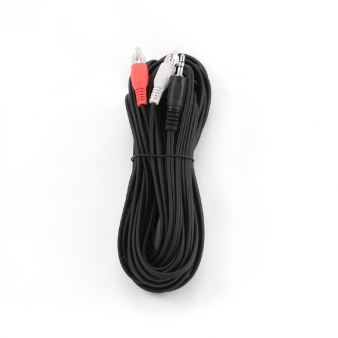 3.5 mm stereo to RCA plug cable, 15 m