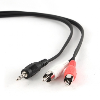 3.5 mm stereo to RCA plug cable, 5 m