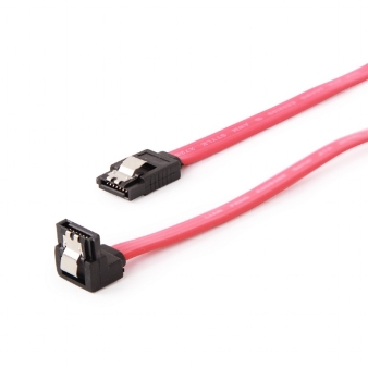 Serial ATA 80cm data cable with 90 degree bent connector, bulk packing
