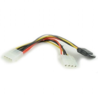 Molex female to Molex male + Serial ATA power cable