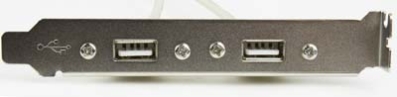 Dual USB Receptacles on bracket 25cm