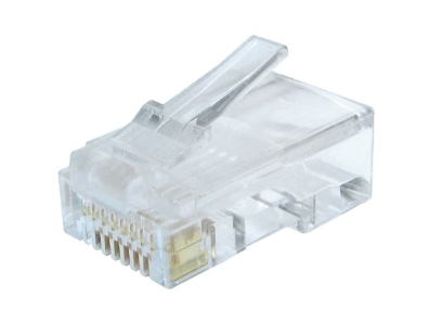 Modular plug 8P8C for solid CAT6 LAN cable, 100 pcs