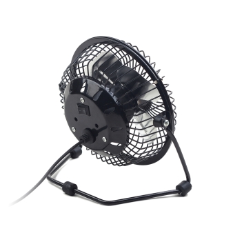 Metalni ventilator, USB 10cm desktop fan, black, NF-03 , Gembird