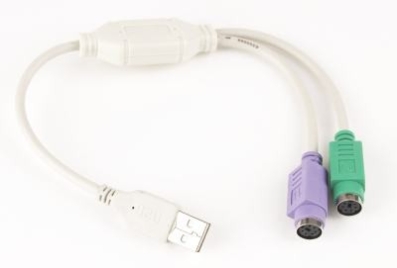 USB to 2 ports PS/2 converter USB A plug/2 x MDIN 6F 30cm