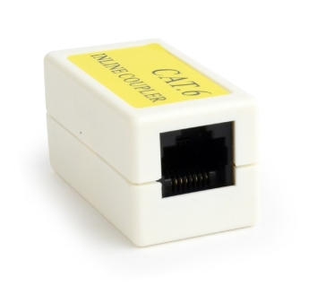 Cat. 6 LAN coupler, white color,  RJ-45F