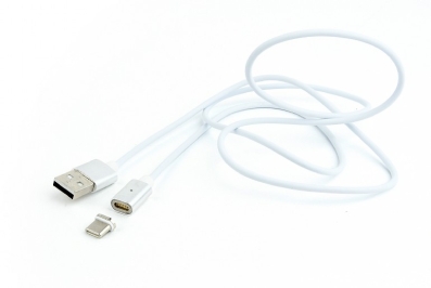 Magenetni USB Type-C cable, silver, 1 m