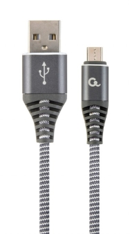 Kabal Micro-USB charging and data cable, 1 m, spacegrey/white, CC-USB2B-AMmBM-1M-WB2