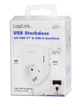 Utičnica USB C + USB A, Logilink
