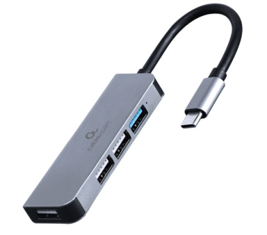 USB Type-C 4-portni, silver, Gembird