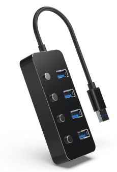 USB hub  4-port sa prekidačima, USB 3.1, Gembird