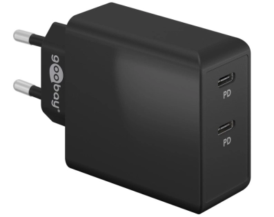 Dual USB-C™ PD brzi punjač (36 W) crni, Goobay