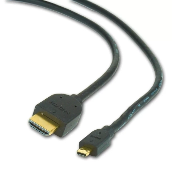 HDMI male to micro D-male black cable, 4.5m, Gembird