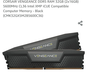 NOVO!! CORSAIRE VENGEANCE DDR5 32Gb Intel compatible