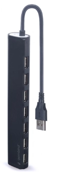 USB 2.0 7-portni hub, crni