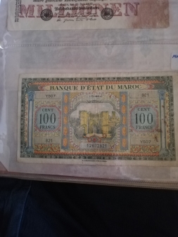 Maroko 100 Francs 1944. 1. mart