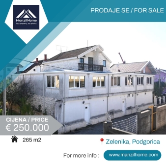 Prodaje se kuća 265m2, Zelenika, Podgorica