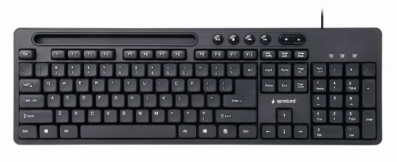 Multimedijalna tastatura sa postoljem za telefon, crna, US raspored