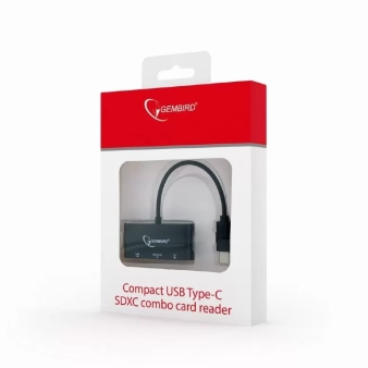 Čitač kartica Compact USB Type-C SDXC combo, black
