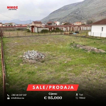 Plac 700m2, Tuzi, Podgorica, Prodaja