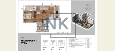 Prodaja | Jednosoban stan | 38m2 | Podgorica, Zagorič