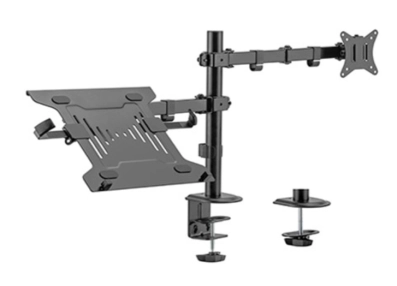 Podesivi stoni nosač sa rukom monitora i nosačem za notebook