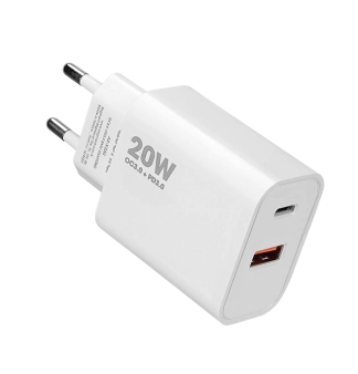 Brzi punjač USB-A/USB-C 20W, Asonic AS-X230