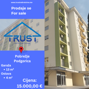 Prodaju se garaža i ostava 13+4 m2!