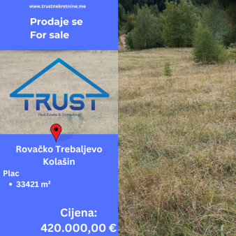 Plac  33421 m2, Rovačko Trebaljevo, Kolašin, Prodaja