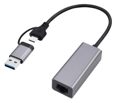 USB-A + USB-C 2.5G Gigabit mrežni adapter