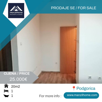 Poslovni prostor, 20m2, Kruševac, Podgorica, Prodaja