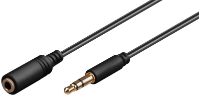 AUX produžni kabl, 3,5 mm, 0.5m, 3-pinski, slim