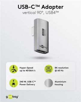 USB-C™ adapter vertikalno rotiran za 90°, USB4™