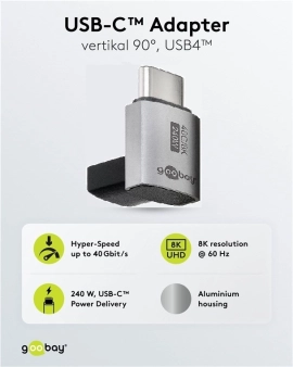 USB-C™ adapter vertikalni 90° kraći, USB4™