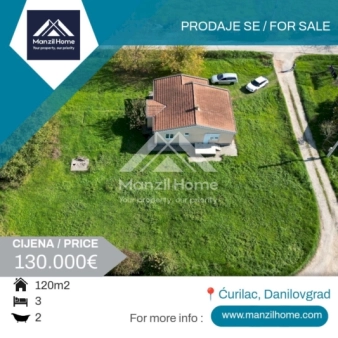 Kuća, 120m2, plac 3000m2, Ćurilac, DG, Prodaja