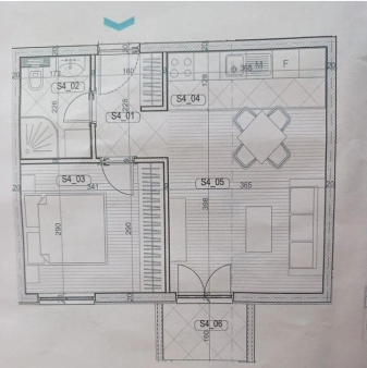 Jednosoban stan, 42m2, Zagoric, Podgorica, Prodaja