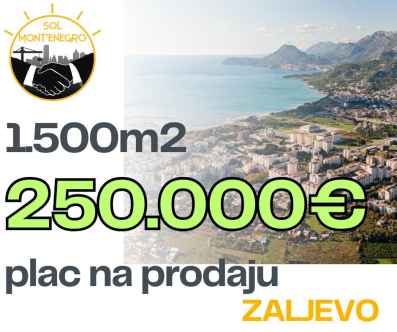 Plac,  1.500m2, Zaljevo, Bar, Prodaja