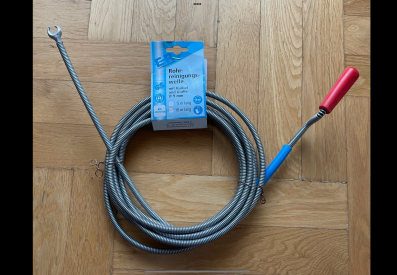 Plumbing cable. Length 5 m, diameter 9 mm