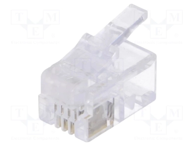 LogiLink RJ10 Modular Plug, unshielded, 100pcs